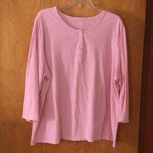 St. John's Bay Pink Long Sleeve Tee